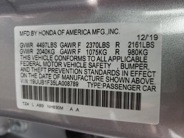 2020 ACURA TLX 19UUB1F35LA008789