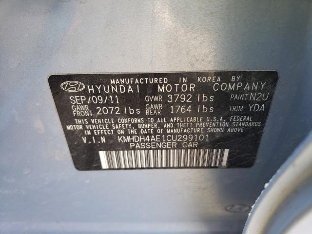 2012 HYUNDAI ELANTRA GL KMHDH4AE1CU299101