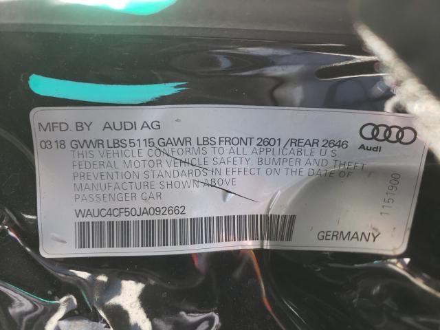 2018 AUDI S5 PRESTIG WAUC4CF50JA092662