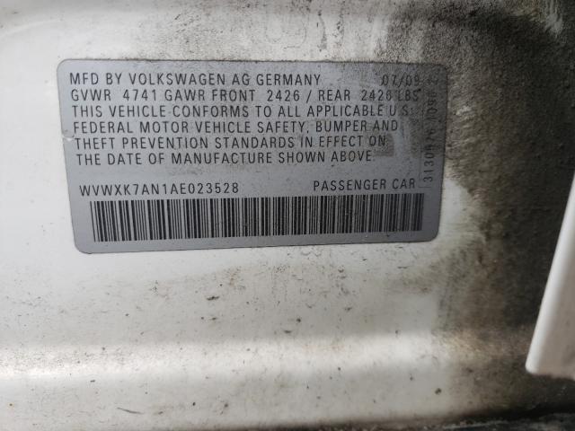 2010 VOLKSWAGEN PASSAT KOM WVWXK7AN1AE023528
