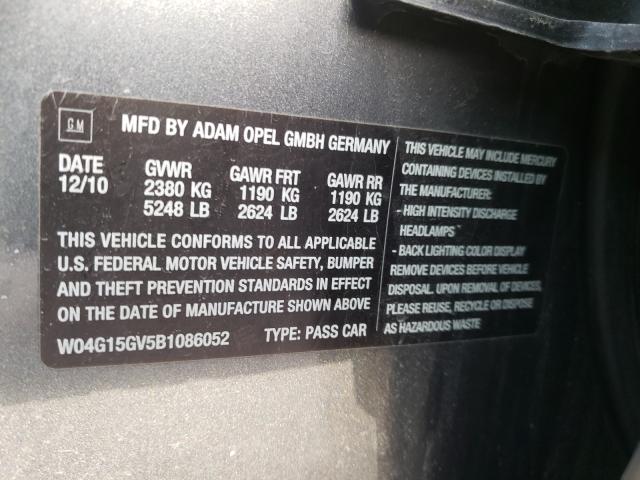 2011 BUICK REGAL CXL W04G15GV5B1086052