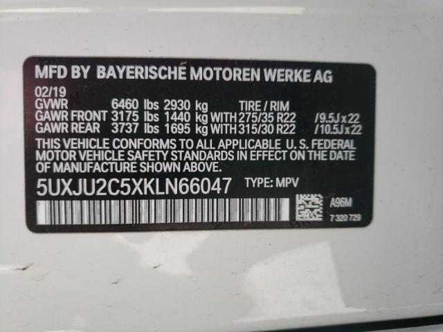 2019 BMW X5 XDRIVE5 5UXJU2C5XKLN66047
