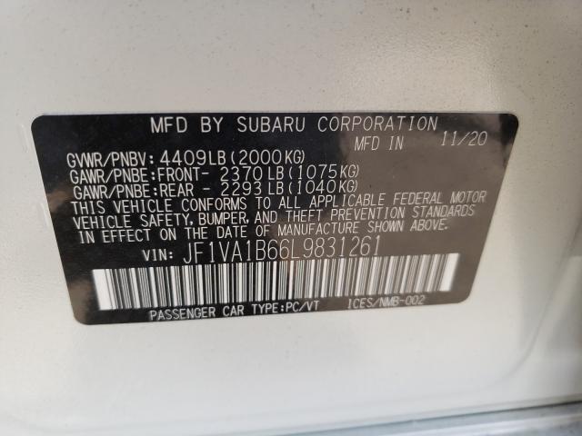 2020 SUBARU WRX PREMIU JF1VA1B66L9831261