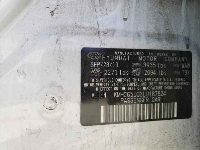 2020 HYUNDAI IONIQ BLUE KMHC65LC3LU187824