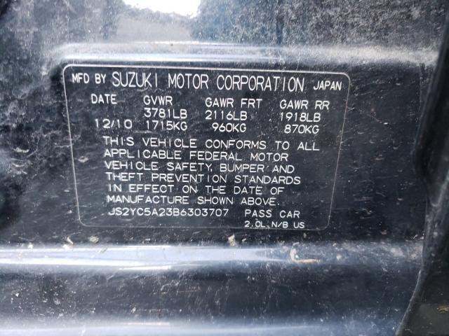 2011 SUZUKI SX4 LE JS2YC5A23B6303707