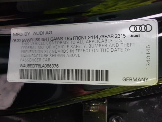 2020 AUDI A3 S-LINE WAUBEGFF8LA086376