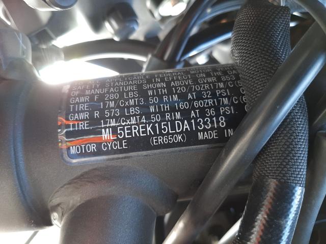 2020 KAWASAKI ER650 K ML5EREK15LDA13318