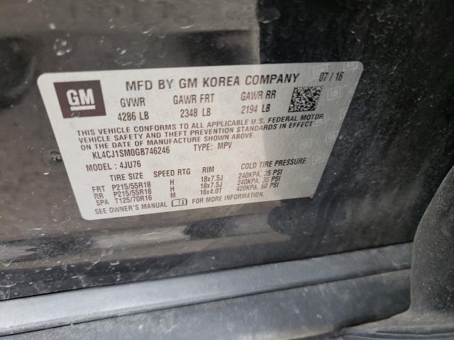 2016 BUICK ENCORE SPO KL4CJ1SM0GB746246