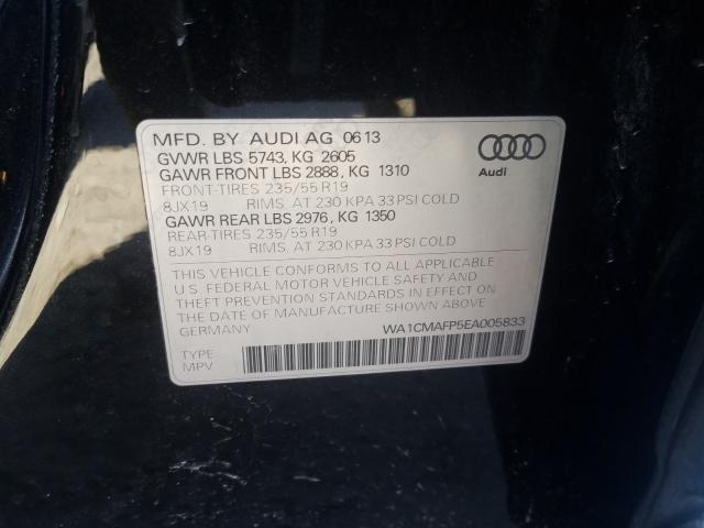 2014 AUDI Q5 TDI PRE WA1CMAFP5EA005833