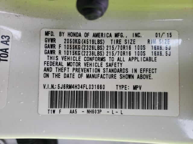 2015 HONDA CR-V 5J6RM4H34FL031660