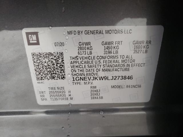 2020 CHEVROLET TRAVERSE R 1GNEVJKW9LJ273846