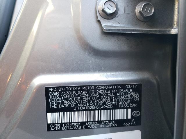 2017 LEXUS IS 200T JTHBA1D28H5049600