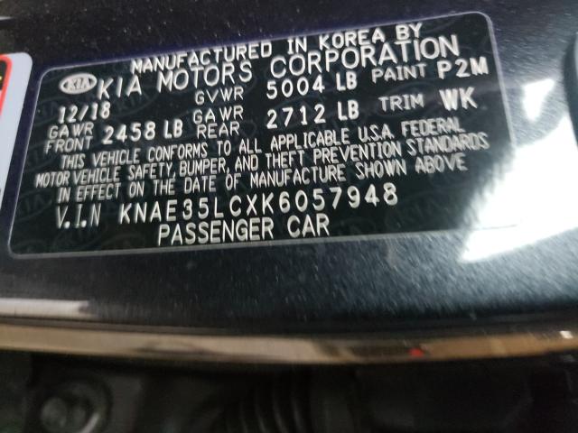 2019 KIA STINGER GT KNAE35LCXK6057948