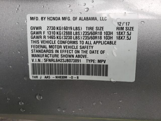 2018 HONDA ODYSSEY LX 5FNRL6H23JB073891