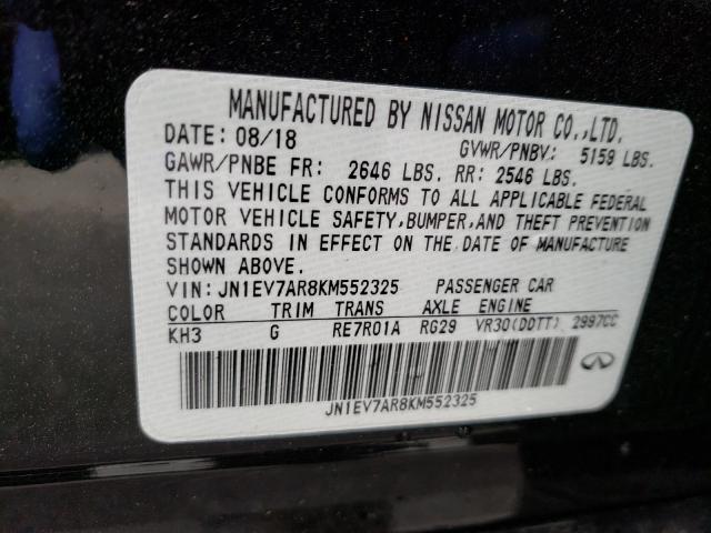 2019 INFINITI Q50 LUXE JN1EV7AR8KM552325