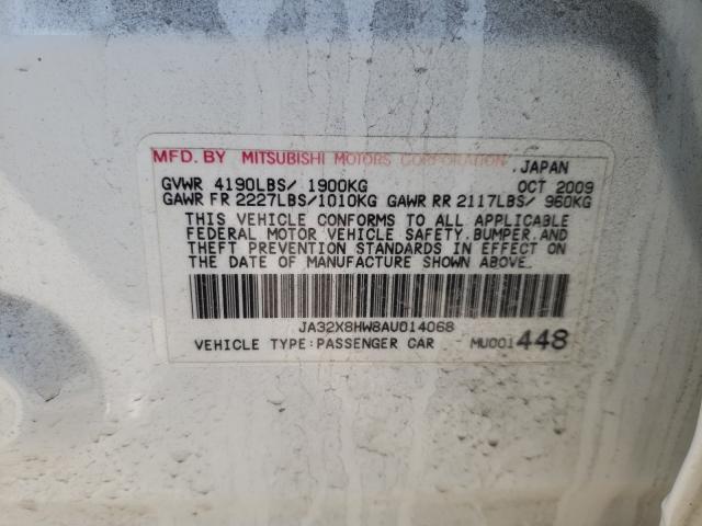 2010 MITSUBISHI LANCER GTS JA32X8HW8AU014068