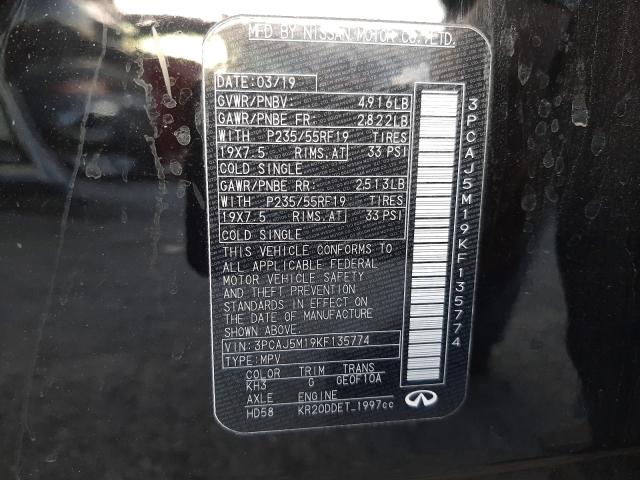 2019 INFINITI QX50 ESSEN 3PCAJ5M19KF135774