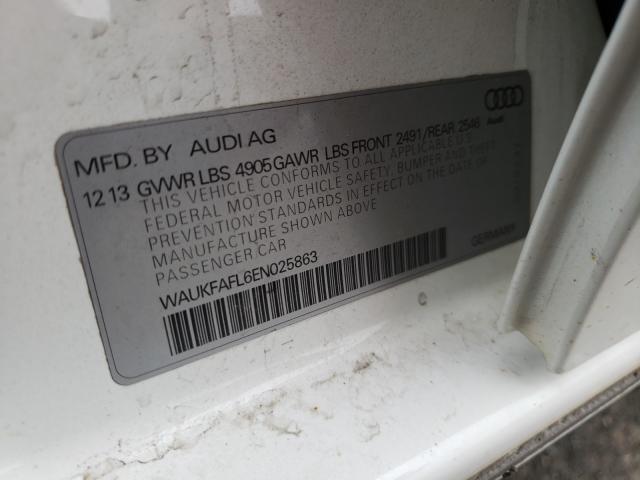 2014 AUDI A4 PRESTIG WAUKFAFL6EN025863