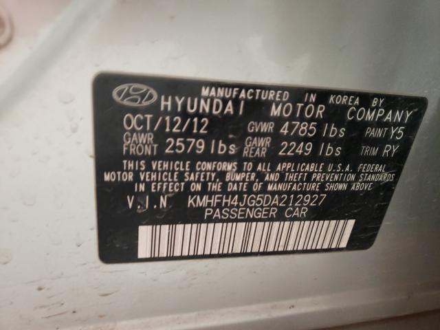 2013 HYUNDAI AZERA GLS KMHFH4JG5DA212927