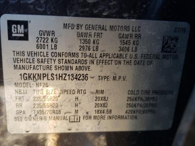 2017 GMC ACADIA DEN 1GKKNPLS1HZ134236