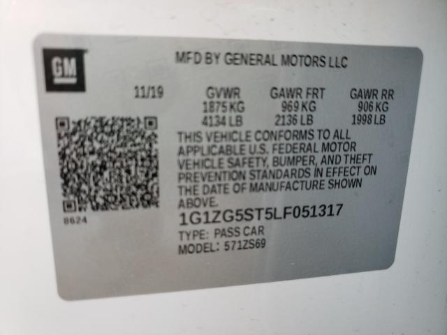 2020 CHEVROLET MALIBU RS 1G1ZG5ST5LF051317
