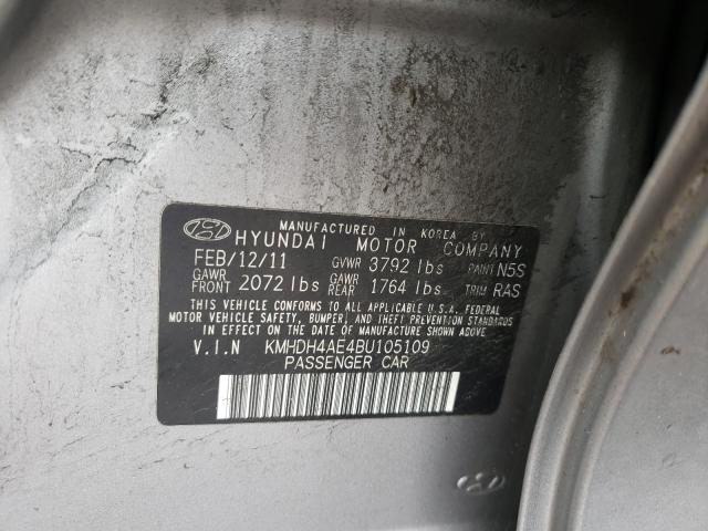 2011 HYUNDAI ELANTRA KMHDH4AE4BU105109