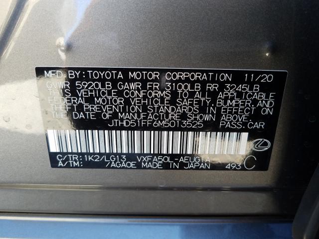 2021 LEXUS LS 500 BAS JTHD51FF6M5013525
