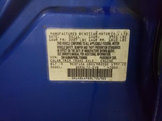 2011 NISSAN SENTRA 2.0 3N1AB6AP8BL726985