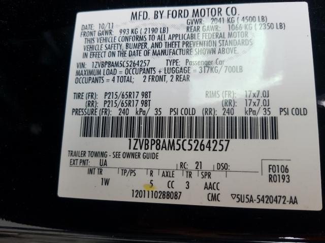 2012 FORD MUST 1ZVBP8AM5C5264257