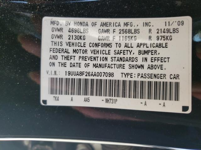 2010 ACURA TL 19UUA8F26AA007098
