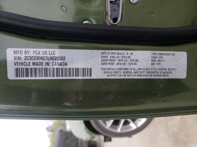 2020 DODGE CHARGER GT 2C3CDXHG7LH220302