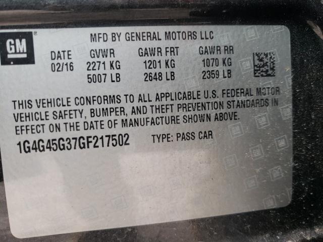 2016 BUICK LACROSSE S 1G4G45G37GF217502
