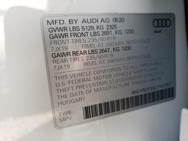 2020 AUDI Q3 PRESTIG WA1FECF32L1101757
