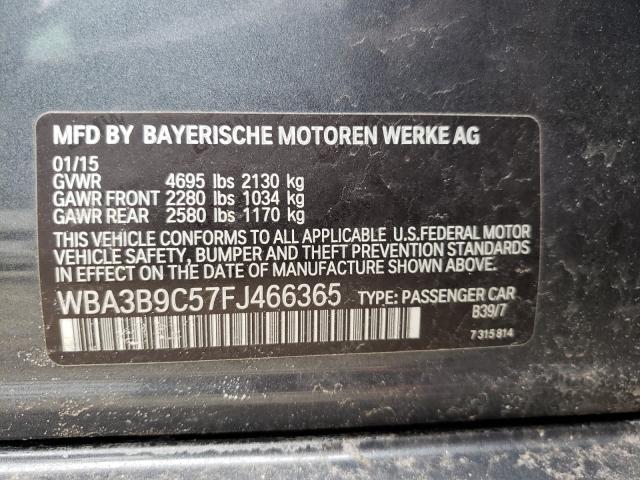 2015 BMW 335 XI WBA3B9C57FJ466365