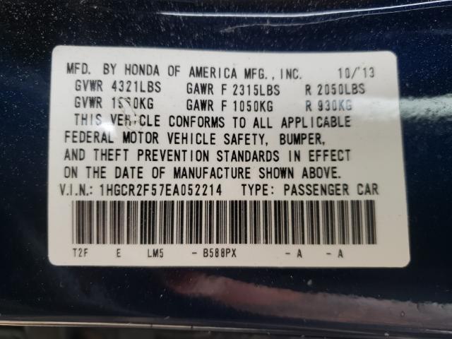 2014 HONDA ACCORD SPO 1HGCR2F57EA052214