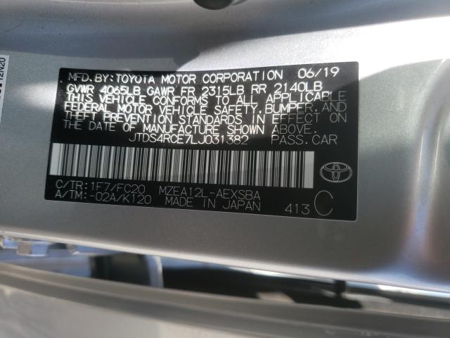 2020 TOYOTA COROLLA SE JTDS4RCE7LJ031382