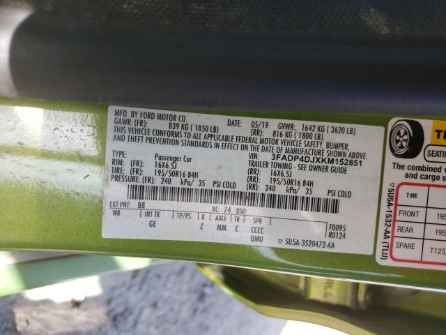 2019 FORD FIESTA ST 3FADP4DJXKM152851