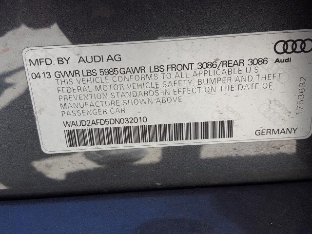 2013 AUDI S8 QUATTRO WAUD2AFD5DN032010