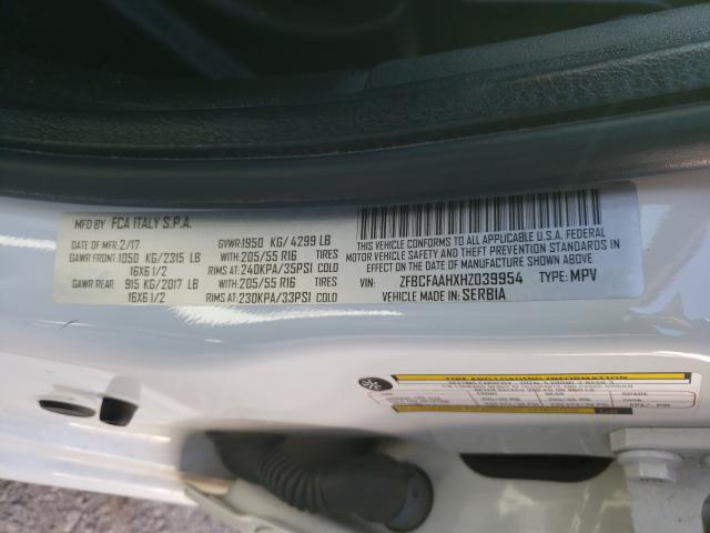 2017 FIAT 500L POP ZFBCFAAHXHZ039954