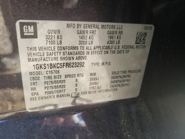 2015 GMC YUKON SLT 1GKS1BKC5FR623292