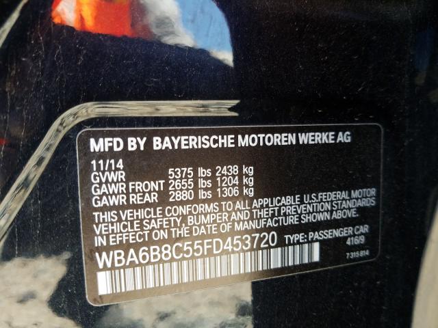 2015 BMW 640 XI GRA WBA6B8C55FD453720