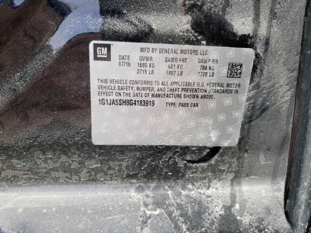2016 CHEVROLET SONIC 1G1JA5SH8G4183919