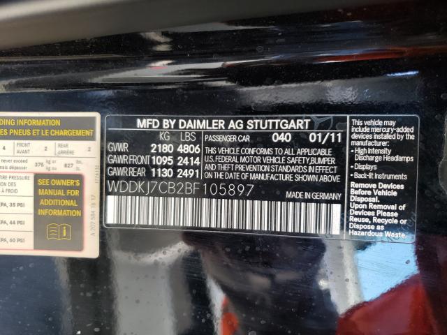 2011 MERCEDES-BENZ E 550 WDDKJ7CB2BF105897