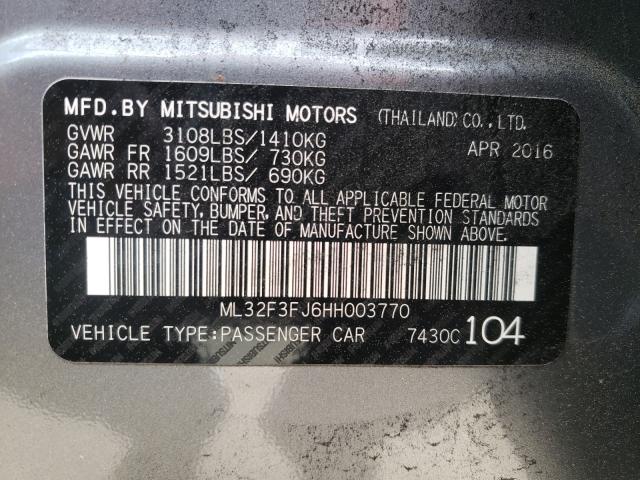 2017 MITSUBISHI MIRAGE G4 ML32F3FJ6HH003770