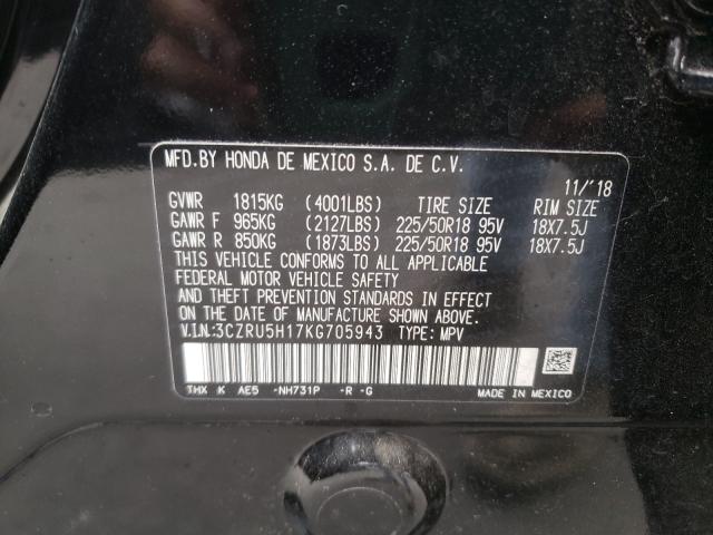 2019 HONDA HR-V SPORT 3CZRU5H17KG705943