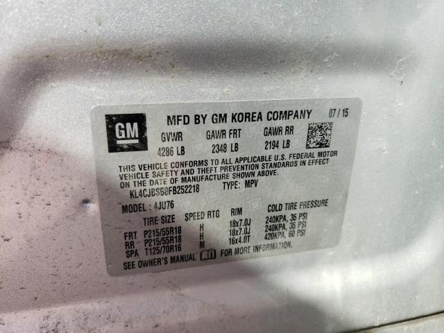 2015 BUICK ENCORE CON KL4CJBSB8FB252218