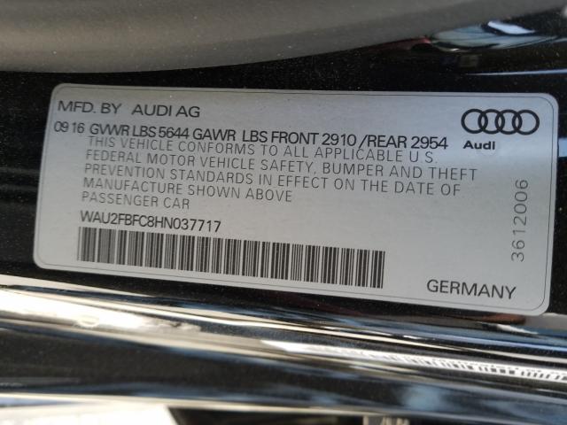 2017 AUDI S7 PRESTIG WAU2FBFC8HN037717