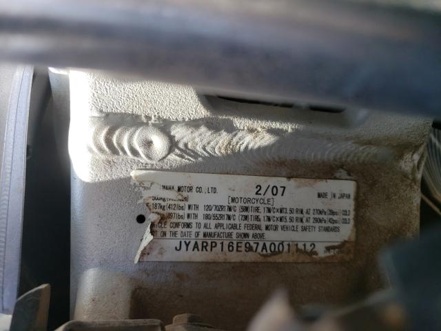 2007 YAMAHA FJR1300 AS JYARP16E97A001112