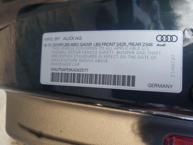 2019 AUDI A5 PREMIUM WAUTNAF59KA062577