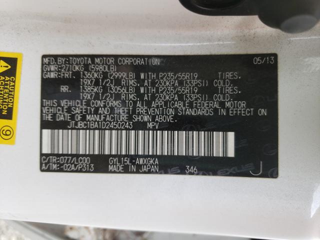 2013 LEXUS RX 450 - JTJBC1BA1D2450243